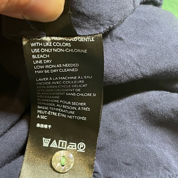 Anthropologie Maeve Cassandra Maxi Dress Large Navy Green Floral Classic Boho - Picture 14 of 15